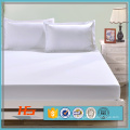 Double Size Polycotton 180TC White Plain Elastic Fitted Sheet